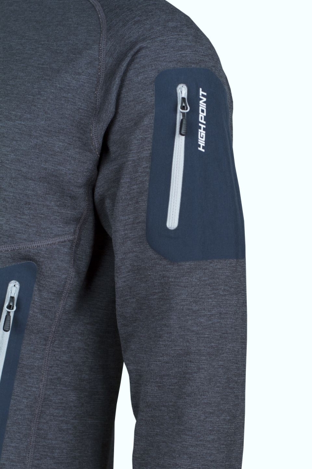 Woolion_Merino_Sweatshirt_antracit_detail kapsa rukáv