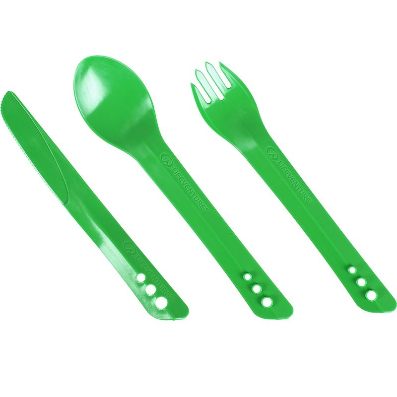 Lifeventure Ellipse Cutlery Set green