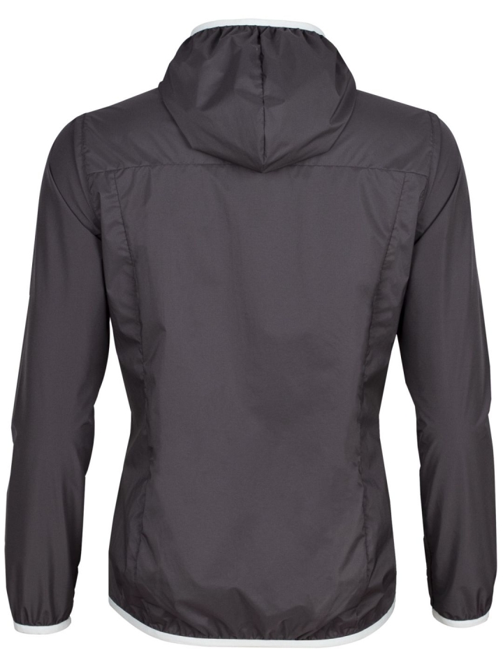 Helium Pertex Lady Jacket black silt green zip - back
