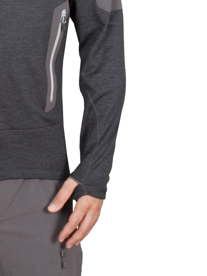 Woolion 2.0 Merino Sweatshirt antracit - oko na palec