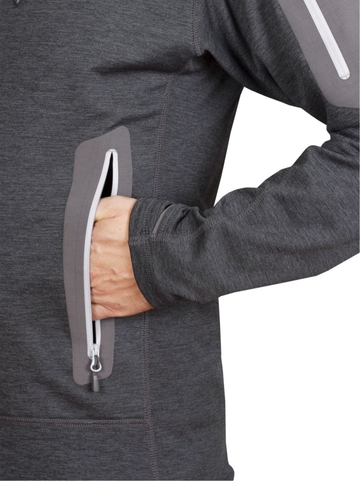 Woolion 2.0 Merino Sweatshirt antracit - spodní kapsa