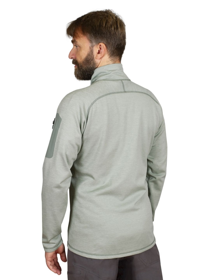 Woolion 2.0 Merino Sweatshirt silt green - postava záda