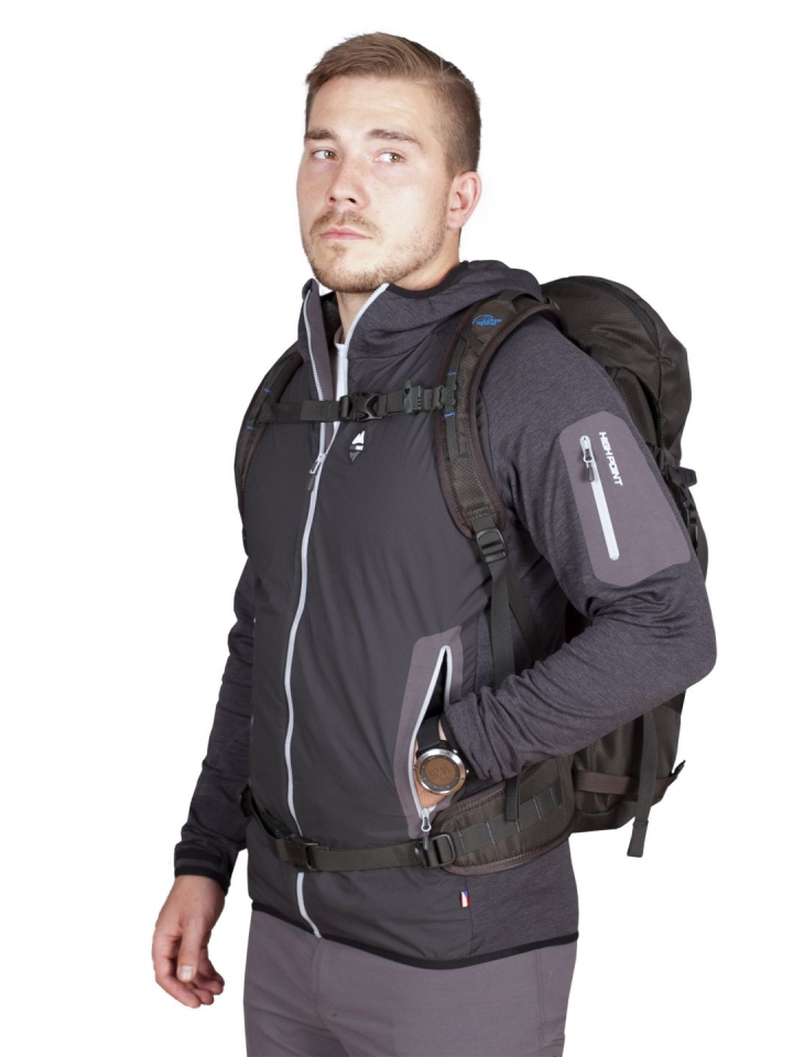 Merino Alpha Hoody Jacket black/antarcit - postava