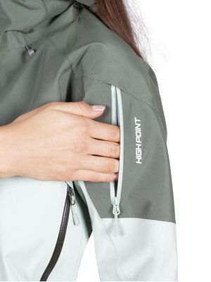 Explosion 5.0 Lady Jacket Silt Green_Laurel Khaki - kapsa na rukávu