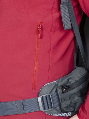 Atom Jacket Brick Red - Iron Gate - kapsy přístupné i se zapnutým bederním pásem batohu
