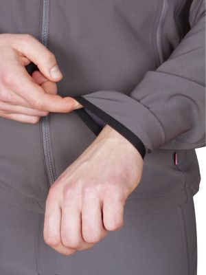 Atom Jacket Iron Gate - detail ukončení rukávu pružnou lemovkou