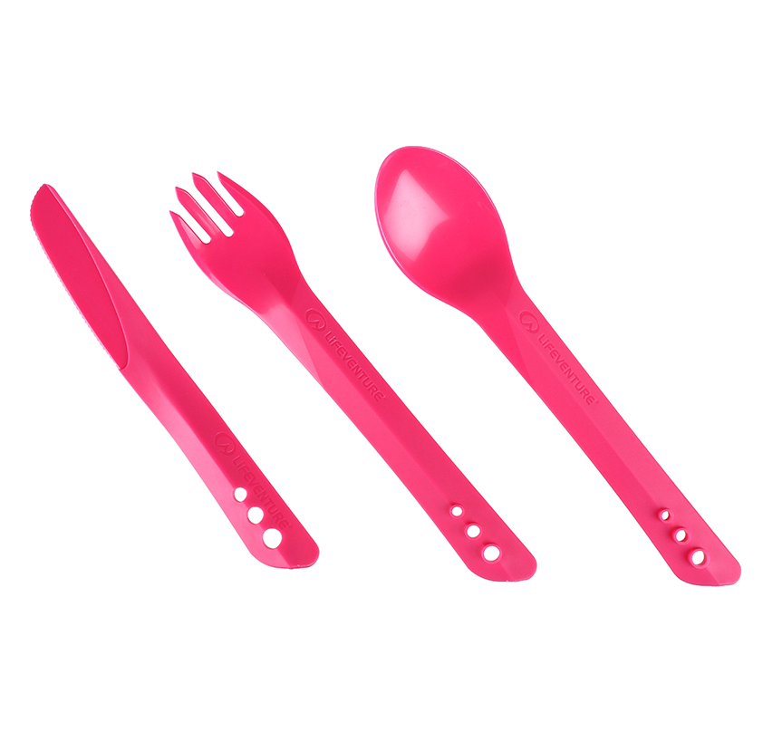 Lifeventure Ellipse Cutlery Set pink
