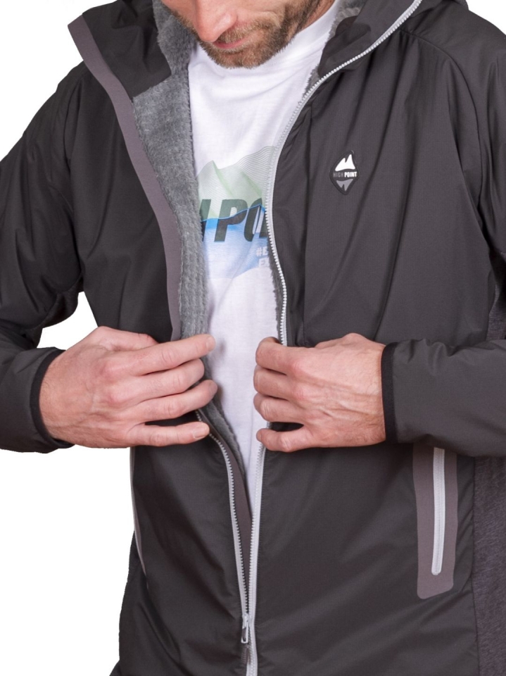 Total Alpha Jacket black - interier Polartec Alpha