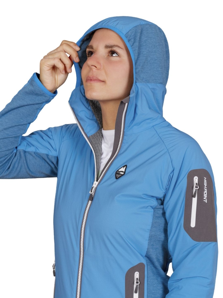 Total Alpha Lady Jacket swedish blue - kapuce