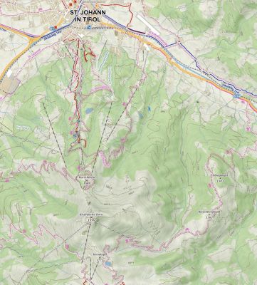 Kitzbüheler Horn Klettersteig - Mapa