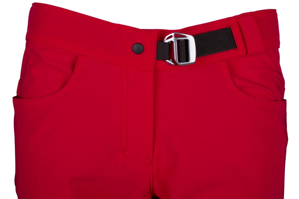 Excellent Lady Pants red detail pasek